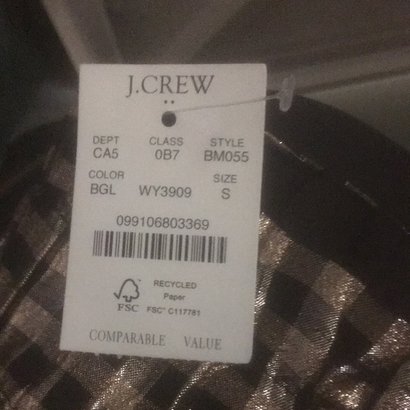 Black and gold J.Crew mini skirt size small - Picture 4 of 4